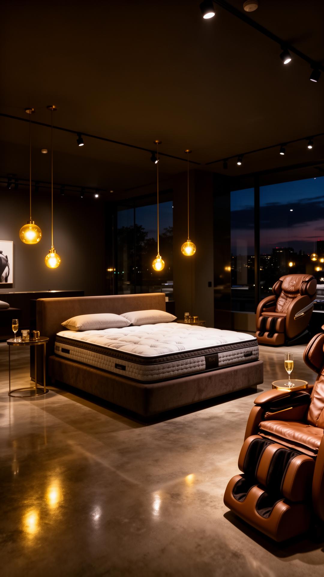 The private showroom at dusk
